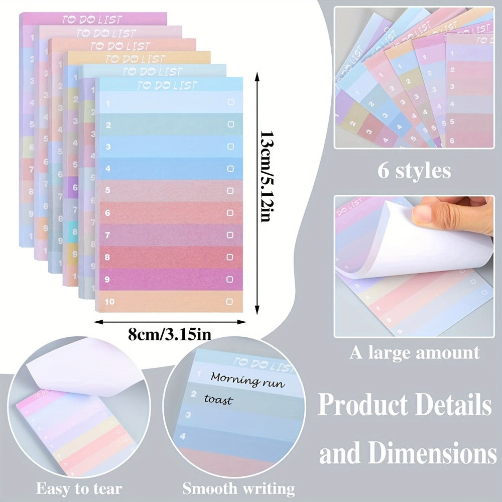 1pc/2pcs Color Notepad, 8.89X13.0 Cm Bright Color Line Non-Adhesive Sticky Notes, Color Block Note Pads, 30 Sheets/Pad