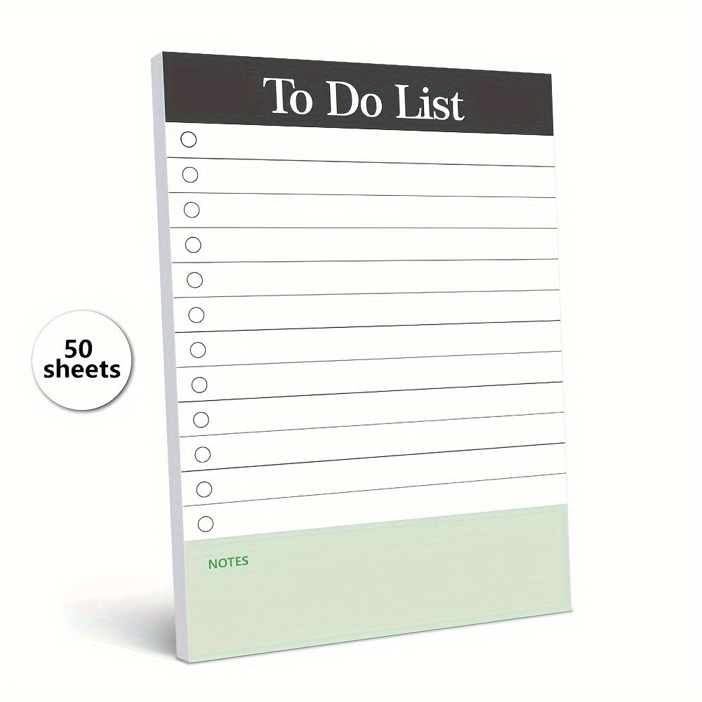 1pc, 50 Sheets To-Do List Notepad - Daily Planner Notepad, Tear-Out Notepad, To-Do Planner For Home, Office, School, School Supplies, Memo Pad, Notebook, Convenience Items