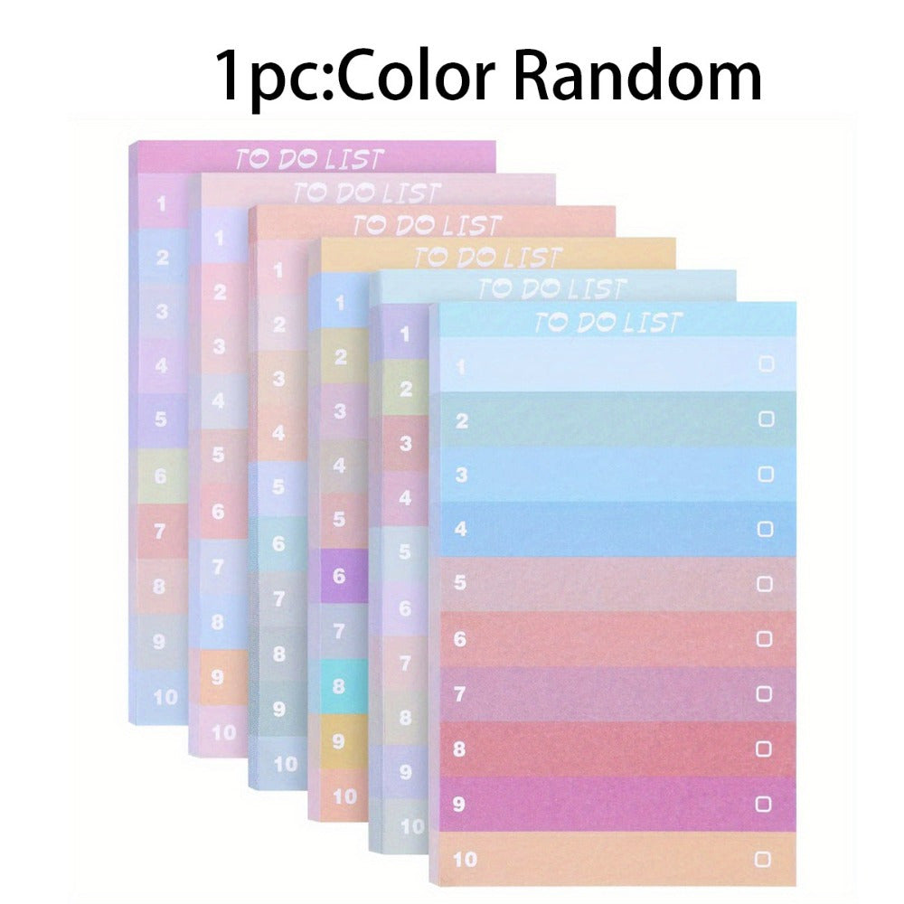 1pc/2pcs Color Notepad, 8.89X13.0 Cm Bright Color Line Non-Adhesive Sticky Notes, Color Block Note Pads, 30 Sheets/Pad