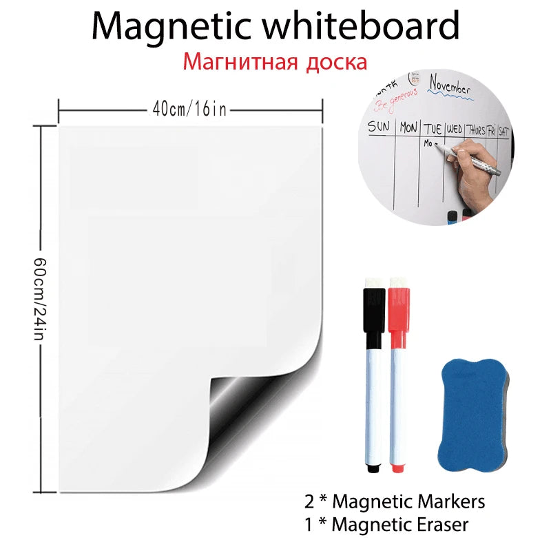 16*24 "magnetic Whiteboard, Whiteboard Dry Erase Paper, Classroom, Office Refrigerator Plan Wall 40*60cm Magnetic Whiteboard